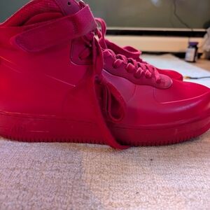 Red High-Top Sneakers